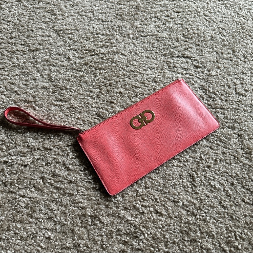 Salvatore Ferragamo Pink Wristlet